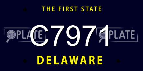 C7971 Delaware License Plate