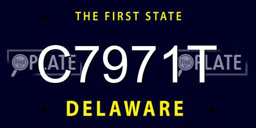 C7971T Delaware License Plate
