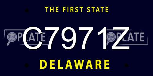 C7971Z Delaware License Plate
