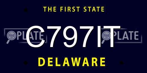 C797IT Delaware License Plate