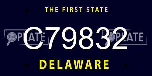 C79832 Delaware License Plate