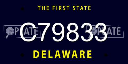 C79833 Delaware License Plate