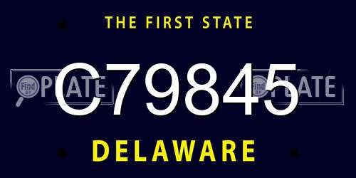 C79845 Delaware License Plate