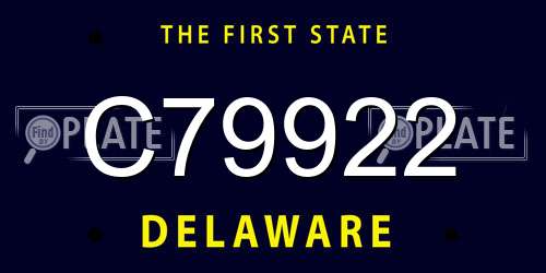 C79922 Delaware License Plate