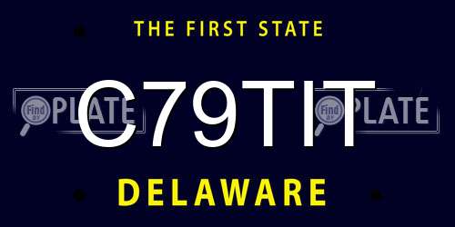 C79TIT Delaware License Plate