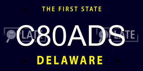 C80ADS Delaware License Plate