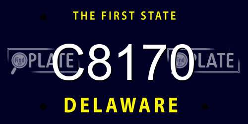 C8170 Delaware License Plate