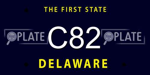 C82 Delaware License Plate