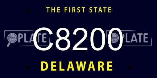 C8200 Delaware License Plate