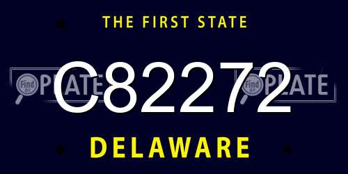 C82272 Delaware License Plate