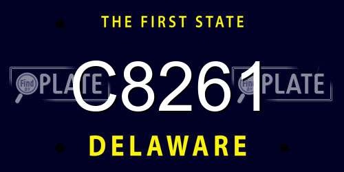 C8261 Delaware License Plate