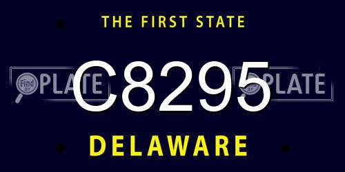 C8295 Delaware License Plate