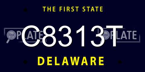 C8313T Delaware License Plate