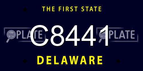 C8441 Delaware License Plate