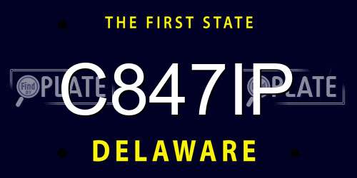C847IP Delaware License Plate