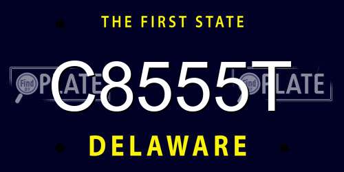 C8555T Delaware License Plate