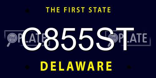 C855ST Delaware License Plate