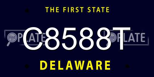 C8588T Delaware License Plate