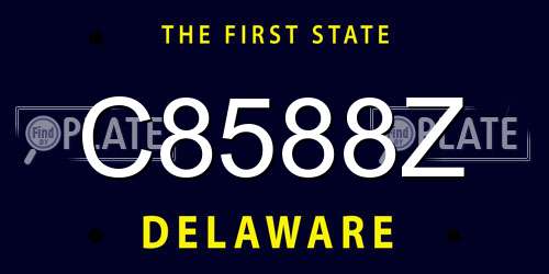 C8588Z Delaware License Plate