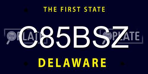 C85BSZ Delaware License Plate