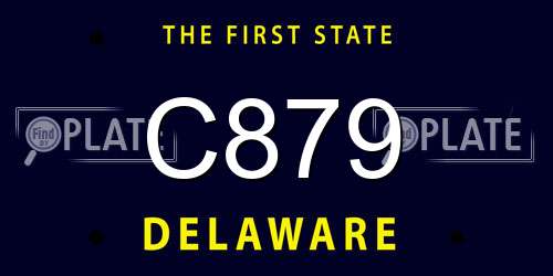 C879 Delaware License Plate