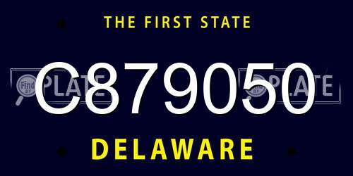 C879050 Delaware License Plate