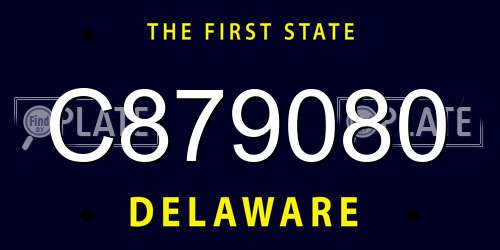 C879080 Delaware License Plate