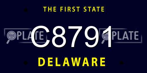 C8791 Delaware License Plate