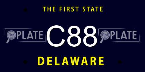 C88 Delaware License Plate