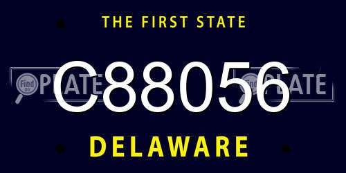 C88056 Delaware License Plate