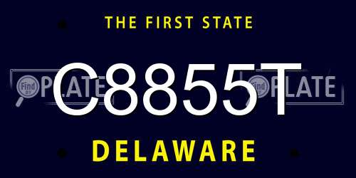 C8855T Delaware License Plate