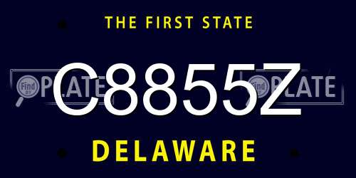 C8855Z Delaware License Plate
