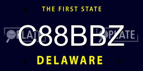 C88BBZ Delaware License Plate