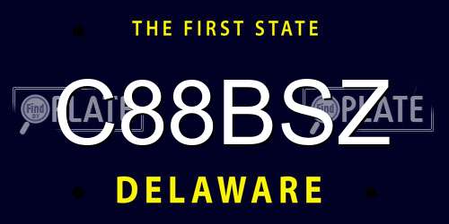 C88BSZ Delaware License Plate
