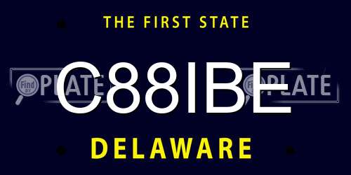 C88IBE Delaware License Plate