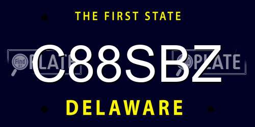 C88SBZ Delaware License Plate