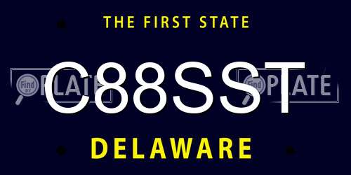 C88SST Delaware License Plate