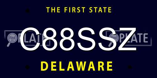 C88SSZ Delaware License Plate