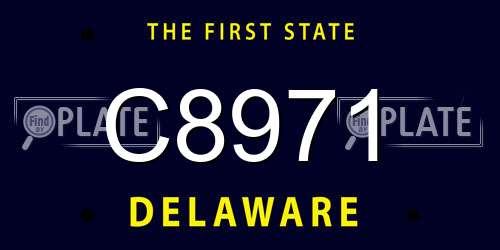 C8971 Delaware License Plate