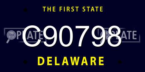 C90798 Delaware License Plate