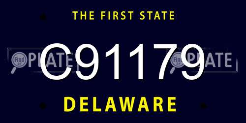 C91179 Delaware License Plate