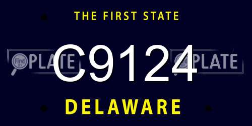 C9124 Delaware License Plate