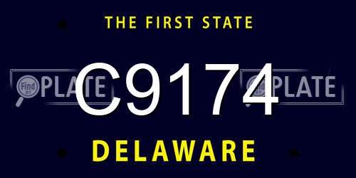 C9174 Delaware License Plate