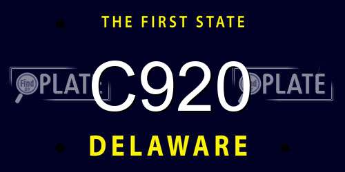 C920 Delaware License Plate