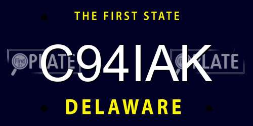 C94IAK Delaware License Plate