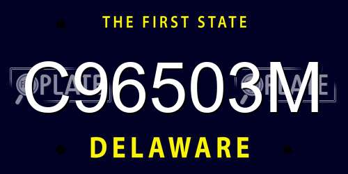 C96503M Delaware License Plate
