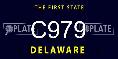 C979 Delaware License Plate