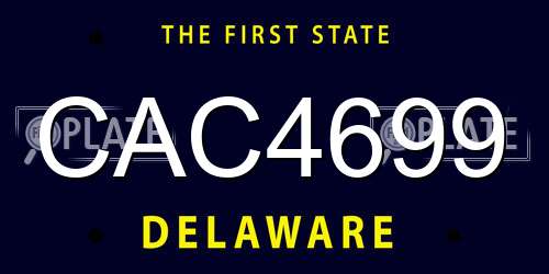 CAC4699 Delaware License Plate