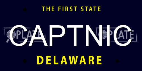 CAPTNIC Delaware License Plate