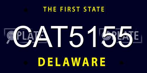 CAT5155 Delaware License Plate